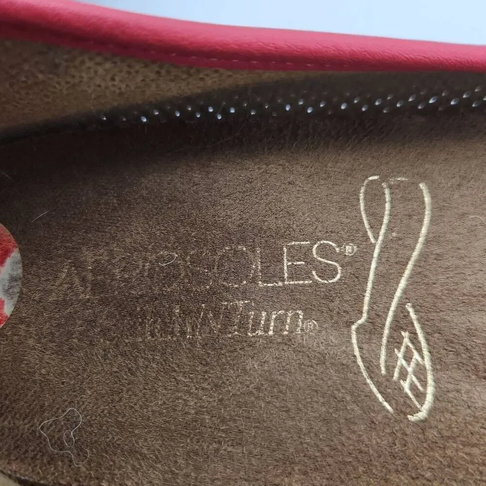 Women's Aerosoles Sherbet 2 Coral Perforated Ballet Flats Shoes Size 10M